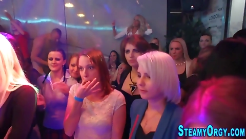 Blonde is with a big black cock and deep throats him