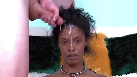 Ebony blonde has fun with her black lover in interracial sex