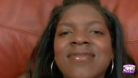 Black man with a large black cock fucks a sexy ebony girl