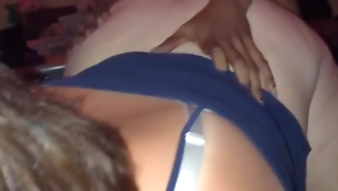 Amateur interracial threesome with a big ass and deepthroat