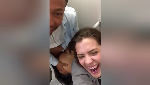 Amateur interracial fuck video with a pretty brunette