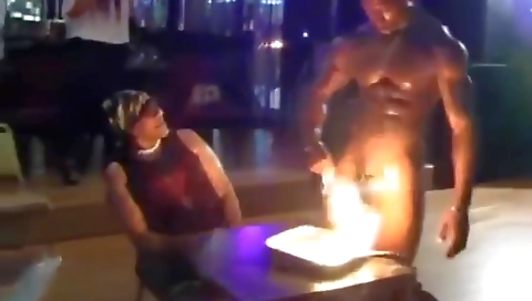 A small ebony milf gets screwed by a big-bang stripper