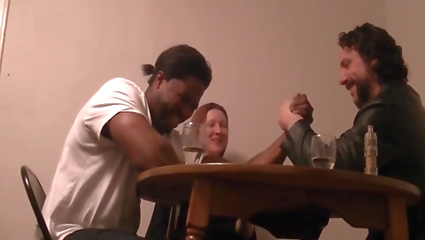 Busty amateur milf has a hairy pussy for that cock