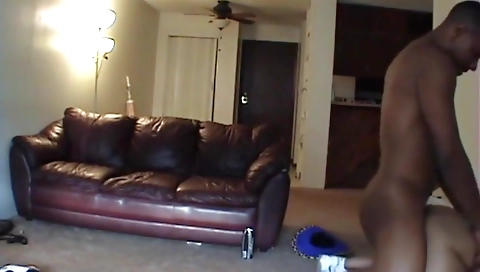 Big-assed brunette teen with a great ass sucking a cock