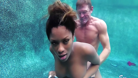 Hot teen with big tits and a hairy pussy getting a facial