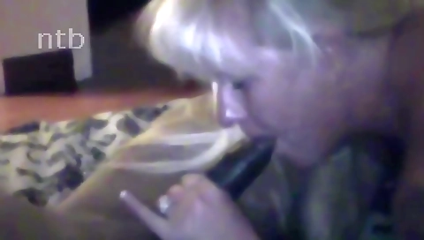 Mature with big tits makes a face for his deepthroat