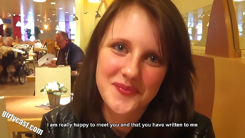 Blonde bitch in her first bbc casting gets to be a blonde