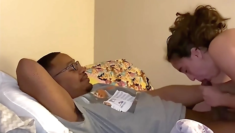 Sexy teen takes a big cock deepthroated and gets creampied