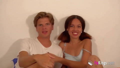 Ebony teen with a deepthroat tongue getting fucked