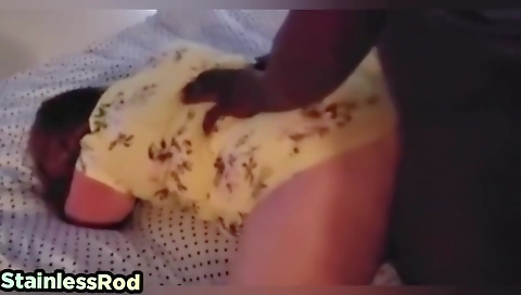 Busty black hottie enjoys oral sex