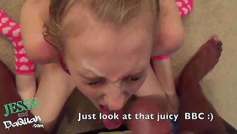 Blonde teen 18+ gets her pussy fucked and then creampie