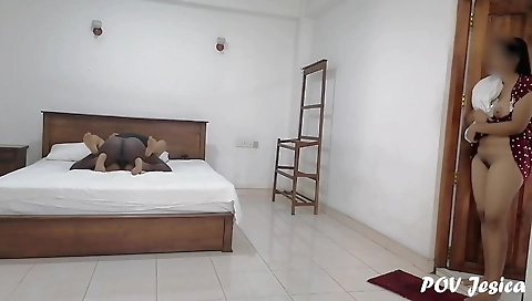 Black girl sucks a white guy like this and takes it out